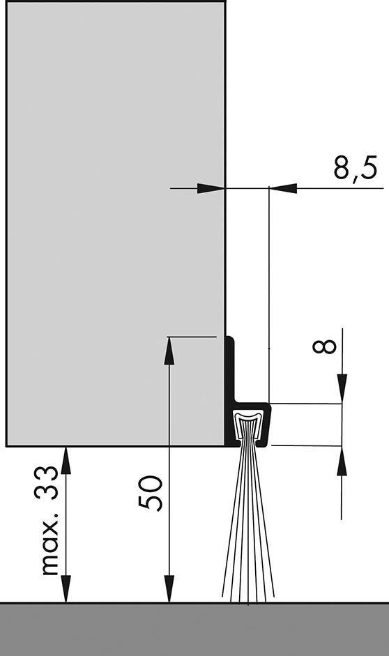 Türbodendichtung alu IBS 50 250cm m.PP Bürste-2