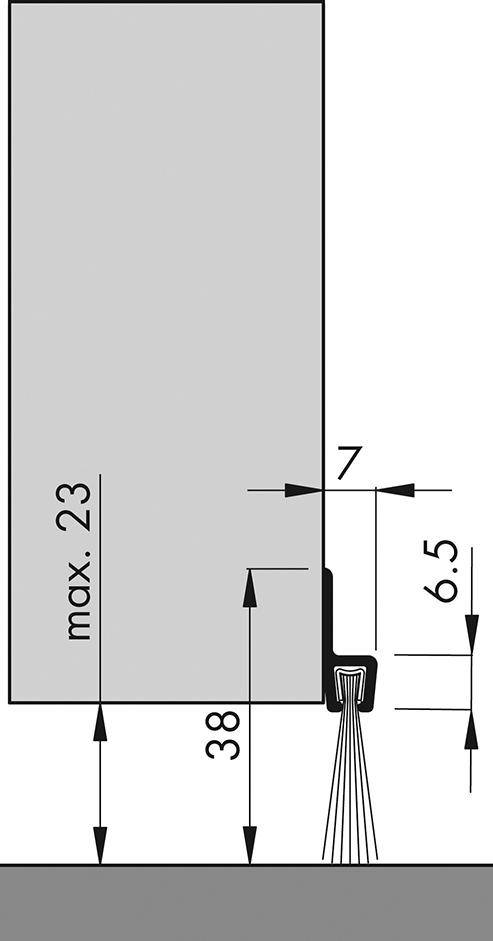 Türbodendichtung alu IBS 39 250cm m.PP Bürste-3
