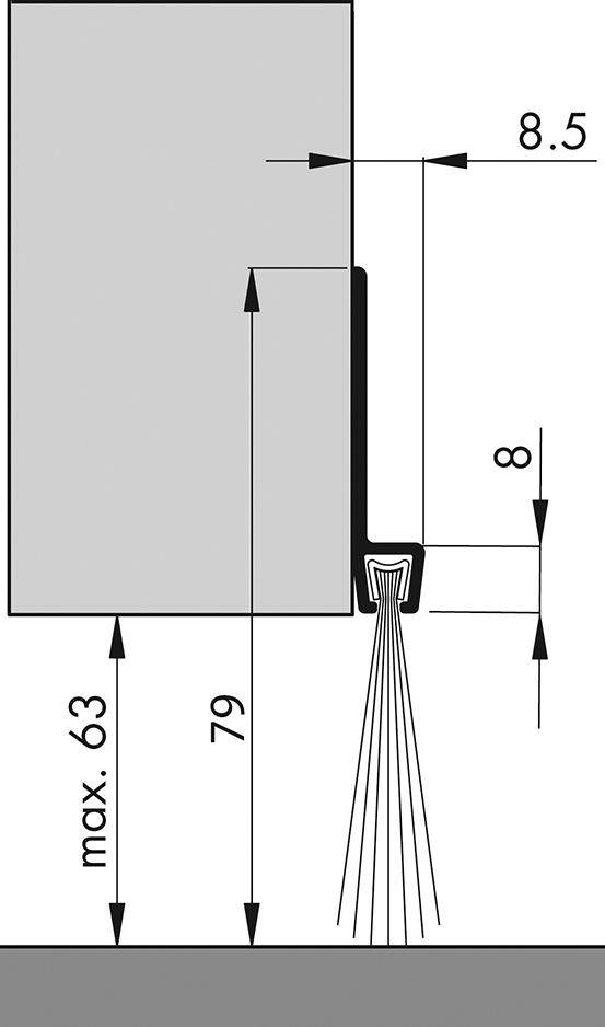 Türbodendichtung alu IBS 80 100cm m.PP Bürste-3