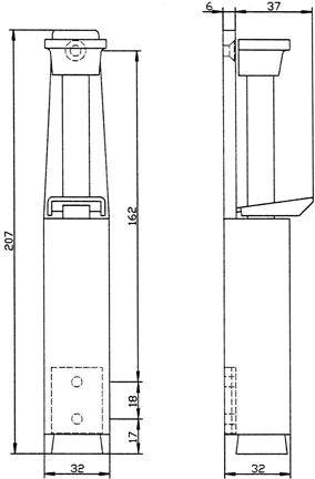 Türfeststeller 3837/73 weiss beschichtet-2