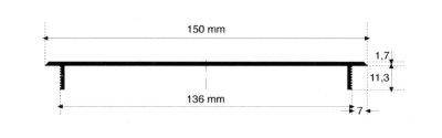 Stegblech 150x500 mm, F1 Schlitzlochung 30x5 mm-3
