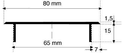 LM-Stegblech 3060 L.500mm B.80mm Alu.S.1,5mm-4