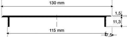 Stegblech 130x400 mm, F1 Schlitzlochung 30x5 mm-3