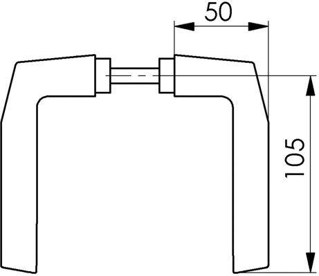 Türdrücker 418G, F1,VK8, TS 30-50mm, kantige Form-3