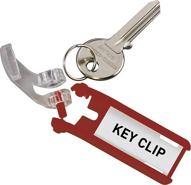Durable Schlüsselanhänger Key Clip, mit Beschriftungsfeld, farbig sortiert-3