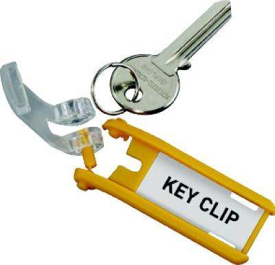 Durable Schlüsselanhänger Key Clip, mit Beschriftungsfeld, farbig sortiert-4