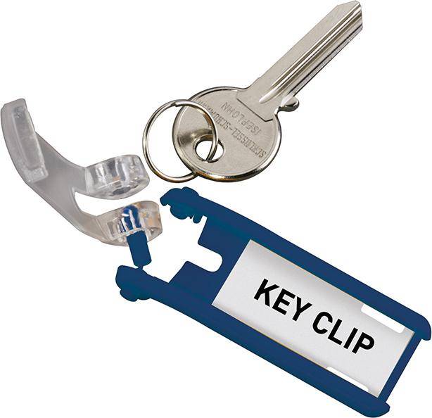 Durable Schlüsselanhänger Key Clip, mit Beschriftungsfeld, farbig sortiert-5