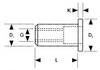 Blindnietmutter a 50Stk. M6x13,5mm FORTIS