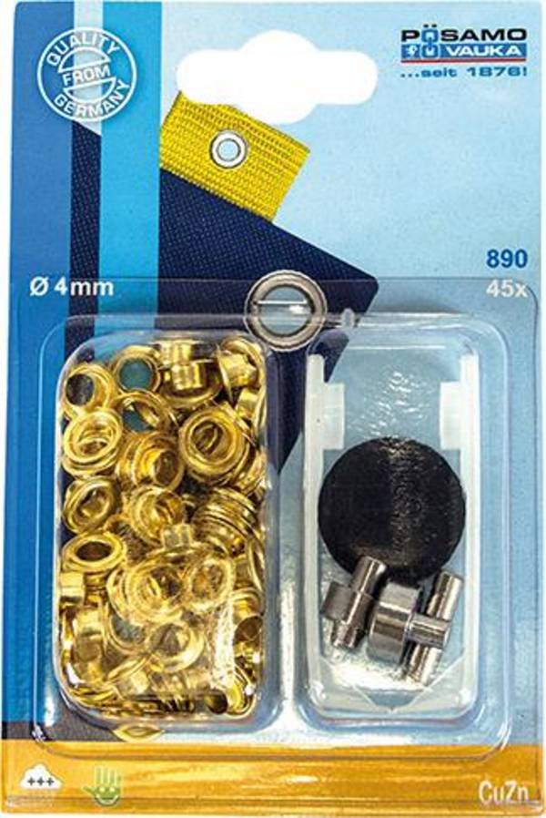 PÖSAMO Öse MS vernickelt (SB) 4,0mm a 60 Stück