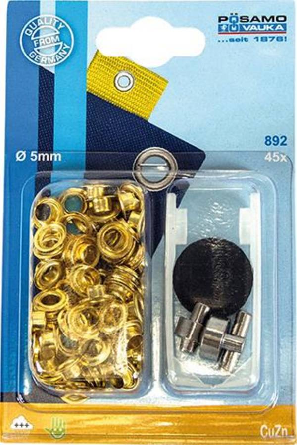 PÖSAMO Öse MS vernickelt (SB) 5,0mm a 45 Stück