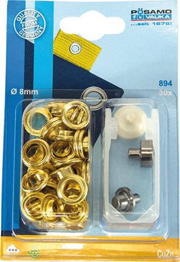 PÖSAMO Öse u. Sch. MS-vern. (SB)8,0mm a 30 Stück