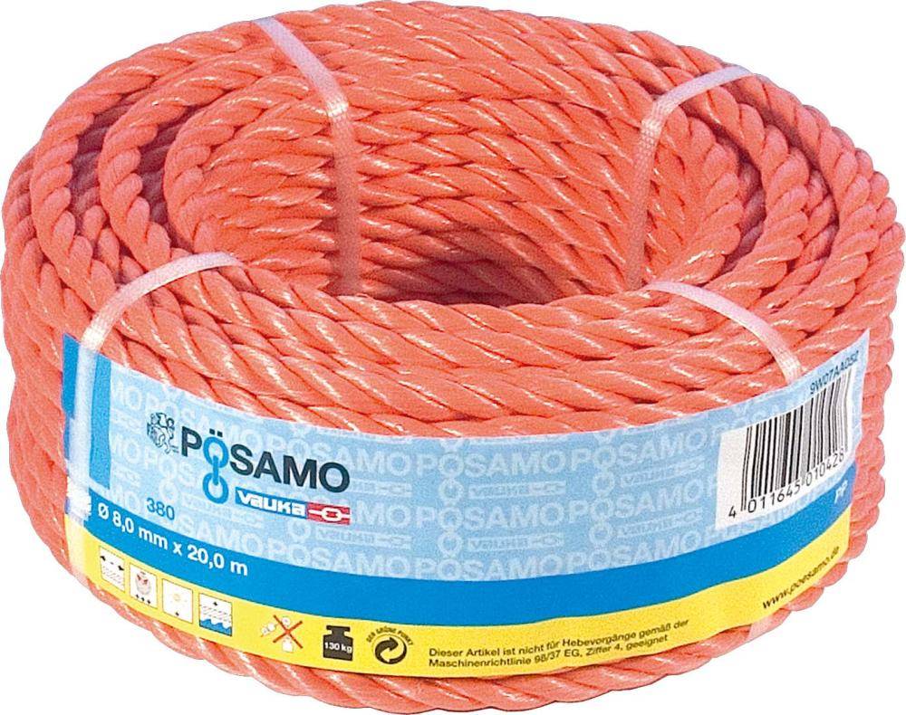 PP-Seil gedr. orange 8,0mmx20m in Ringen-0