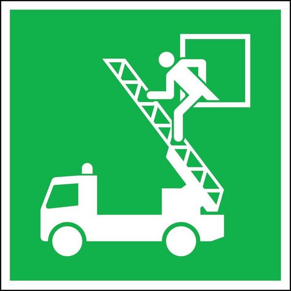 Fluchtwegschild Alu B200xH200 mm Rettungsausstieg langnachleuchtend - Artikel: 7830660574