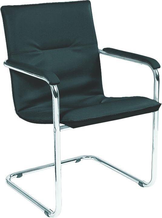 Freischwinger RUMBA chrom/Ku-leder schw.-0
