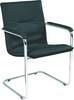 Freischwinger RUMBA chrom/Ku-leder schw.