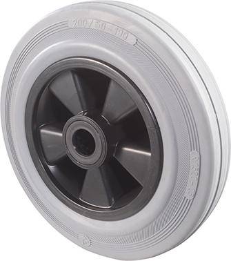Gummirad, Ø 80mm, 50kg, Radbreite 30mm, B46.080-0