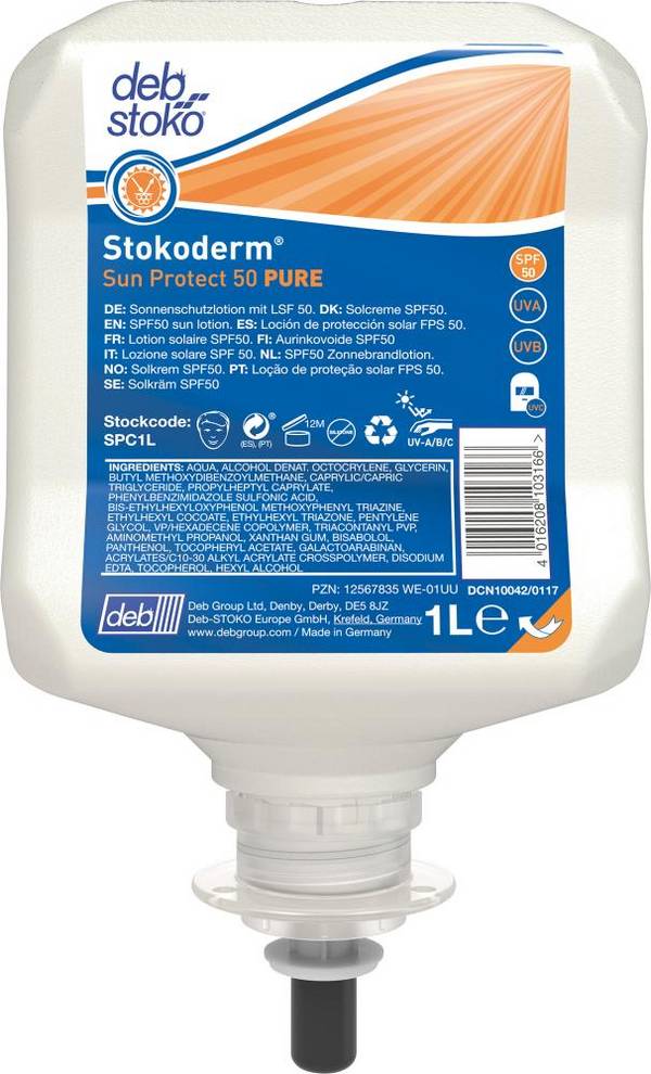 Stokoderm® Sun Protect 50 PURE UV-Hautschutz 1 l Kartusche