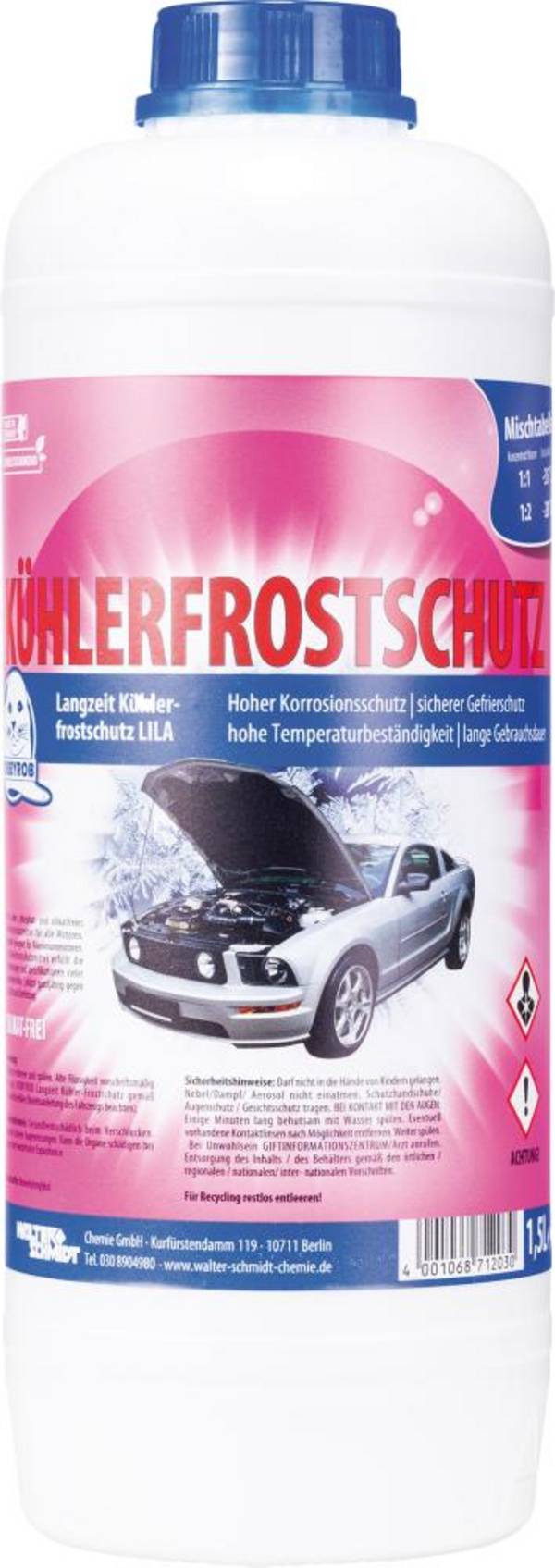 Kühlerfrostschutz R12+ lila silikatfrei 1,5L - Artikel: 4001068606339