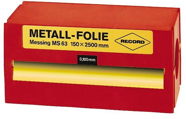 Metallfolie Messing 150x2500x0,075mm RECORD - Artikel: 4031177003194
