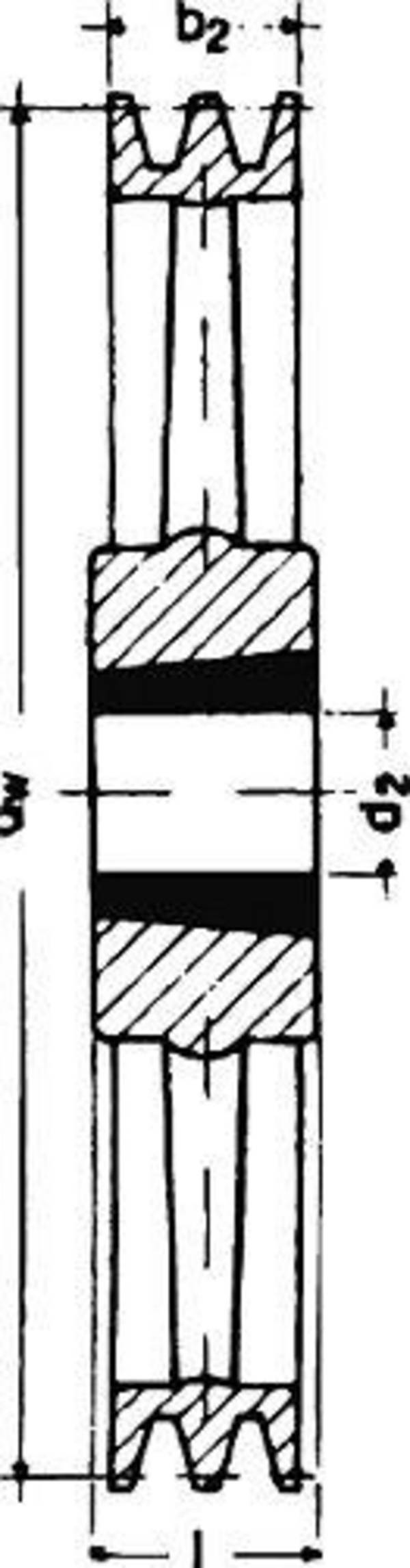 Keilrillenscheibe SPB/17, 2-rillig, 500 mm, Taper-Buchse 3020