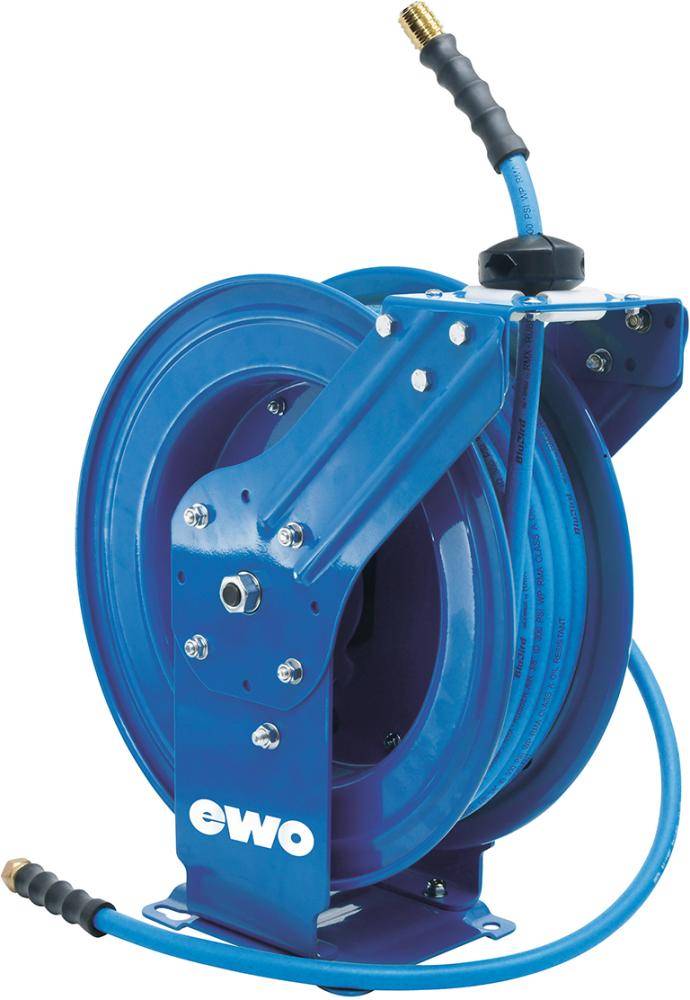 Schlauchaufroller BluBird f.Luft u.Wasser L.15m Geh.Metall Ausgang DN 7,2 EWO-3
