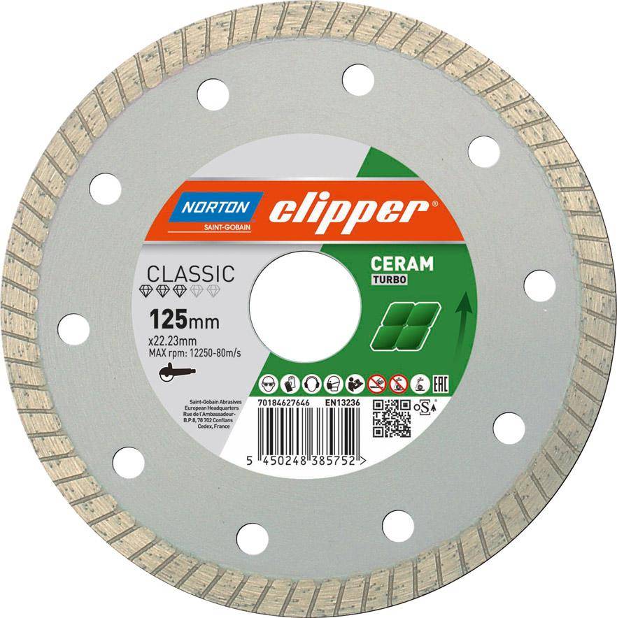 Diamant-Trennsch. ClassicPro Ceramic 125x22,23 CLIPPER - Artikel: 5450248385752-0