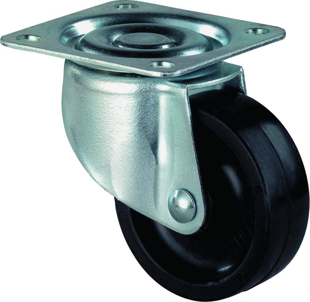 Lenkrolle 25mm 40x40mm Platte,GL,Kstrad schwarz F25.026-0