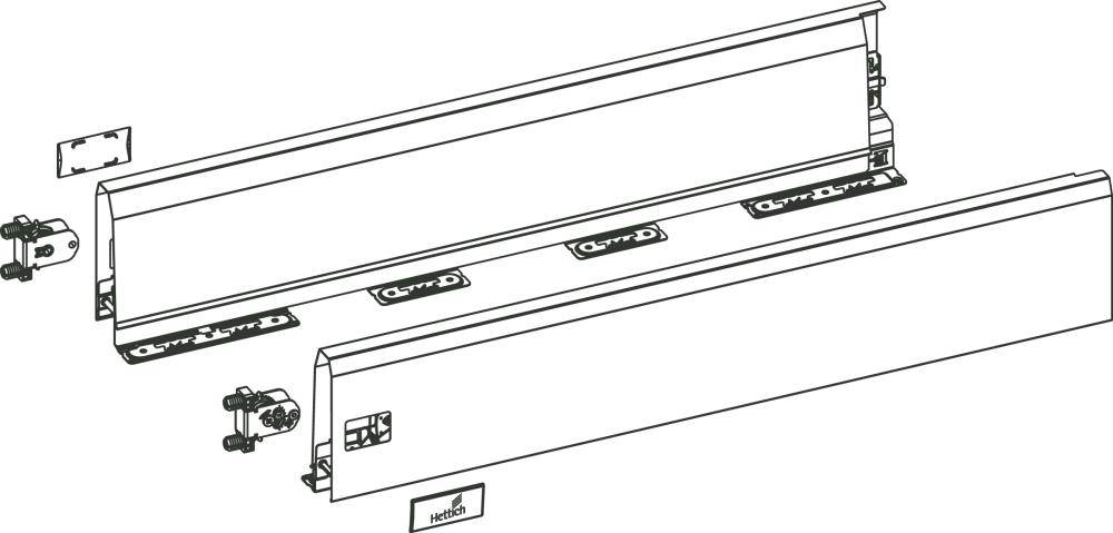 Schubkastenzarge,9149275,450mm,weiß-1