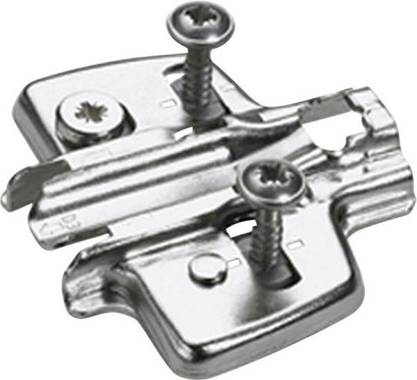 Kreuzplatte STA vern.D=1,5mm D.5x7,5mm m.Pilotz.u.Spez.-Schr.HETTICH