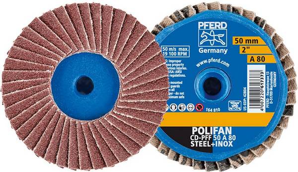 Fächerschleifscheibe COMBIDISC-Mini-POLIFAN D.50mm K.80 19100min-¹ PFERD