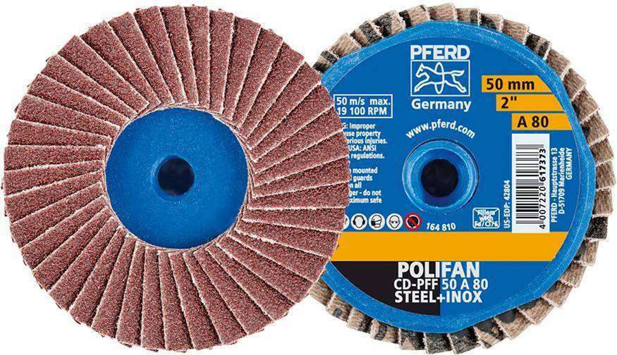 Fächerschleifscheibe COMBIDISC-Mini-POLIFAN D.50mm K.80 19100min-¹ PFERD-0