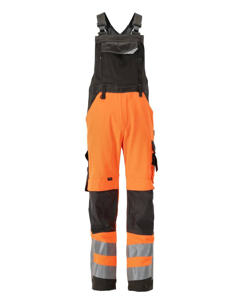 Mascot Latzhose mit Knietaschen MASCOT® Newcastle Hi-vis Orange/Dunkelanthrazit, 76C46