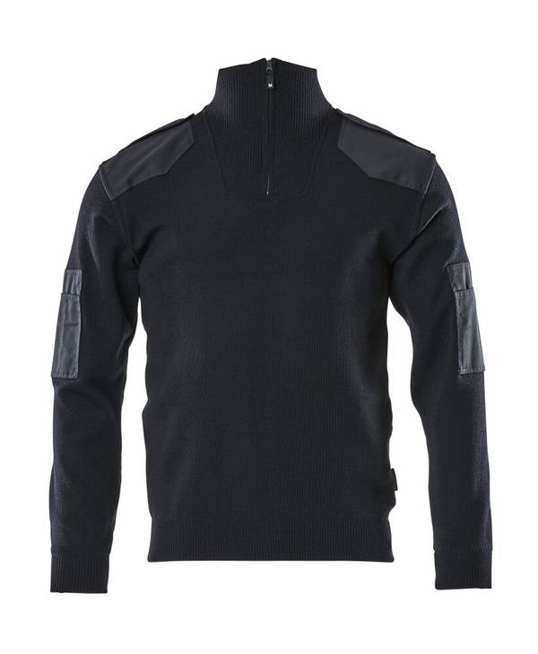 Strickpullover mit kurzem Reißverschluss MASCOT® Nanterre Schwarzblau, M