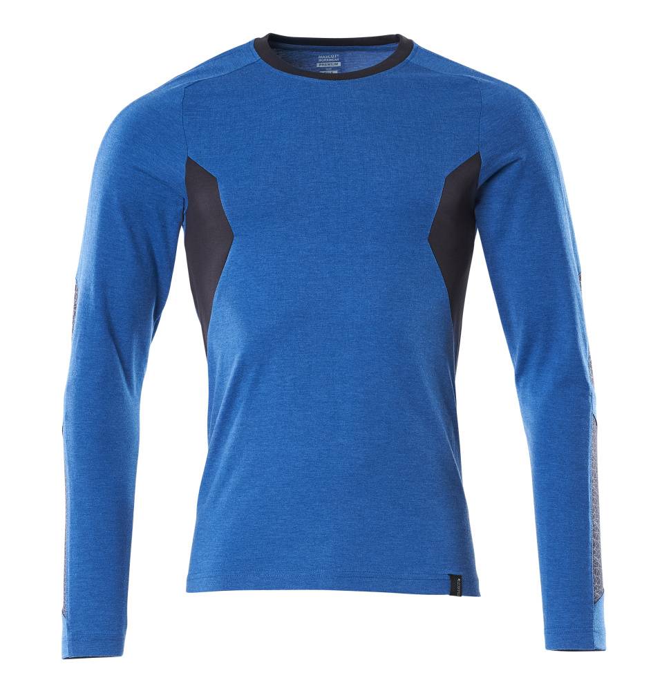 T-Shirt, Langarm Azurblau/Schwarzblau, XL ONE-0