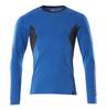 T-Shirt, Langarm Azurblau/Schwarzblau, XL ONE