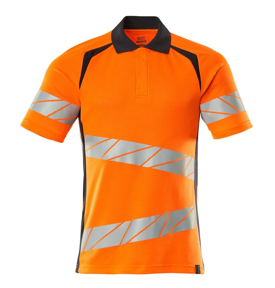 Mascot Polo-Shirt Hi-vis Orange/Schwarzblau, L ONE-0