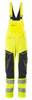 Latzhose mit Knietaschen Hi-vis Gelb/Schwarzblau, 76C46