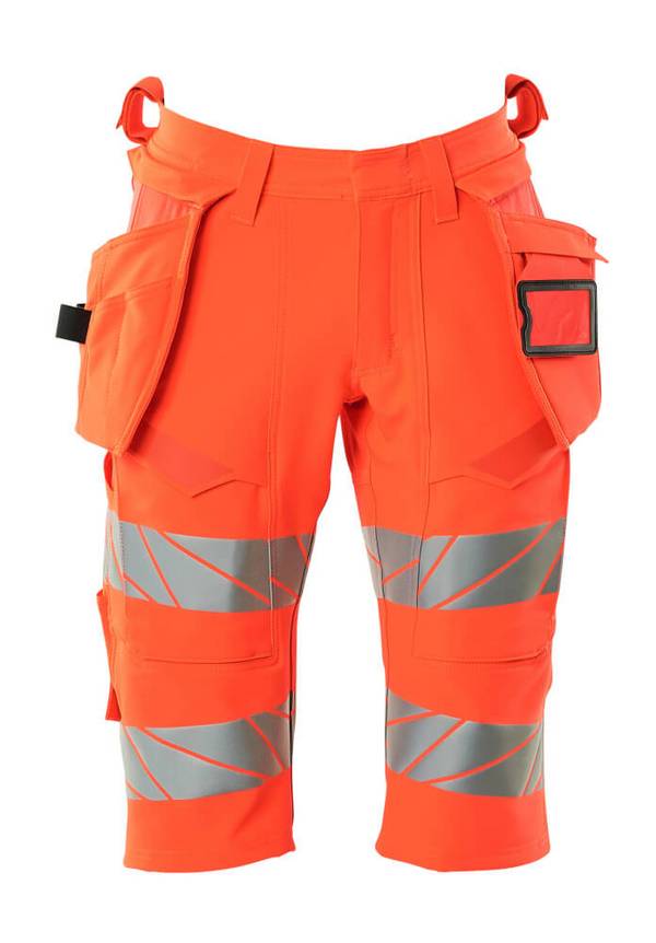 Shorts, lang mit Hängetaschen Hi-vis Rot, C44