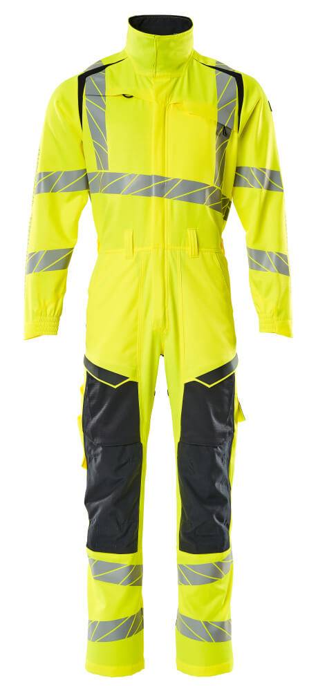 Mascot Overall mit Knietaschen Hi-vis Gelb/Schwarzblau, S-0