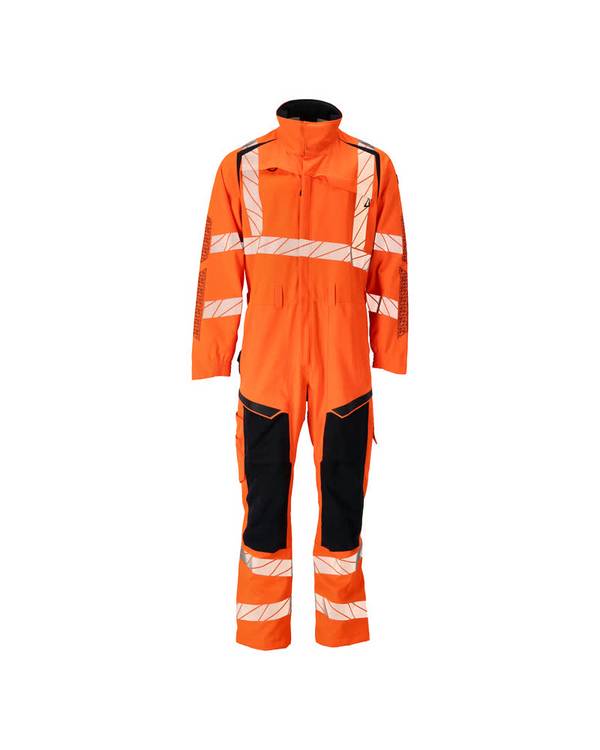 Mascot Overall mit Knietaschen Hi-vis Orange/Schwarzblau, M