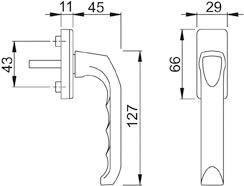 Fenstergriff Dreh/Kipp /U34,F4 NA8506,35-4