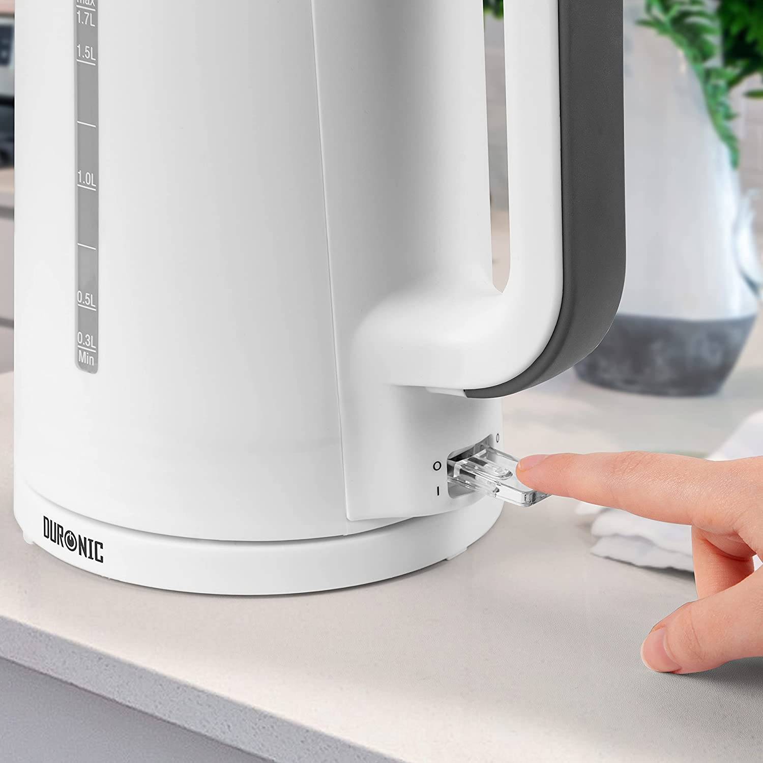 Duronic EK17 WE Wasserkocher - 1,7l Fassungsvermögen - 2200 Watt - Schnellkochend - Basis mit kabellosem Wasserkocher-4