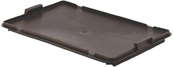 Deckel L600xB400mm schwarz PP f.Drehstapelbehälter LA-KA-PE