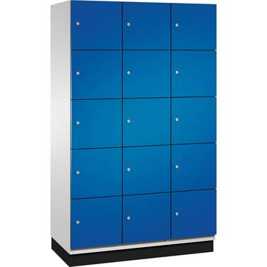 Fächerschrank Sockel 15Fächer B1200mm lgr/ebl