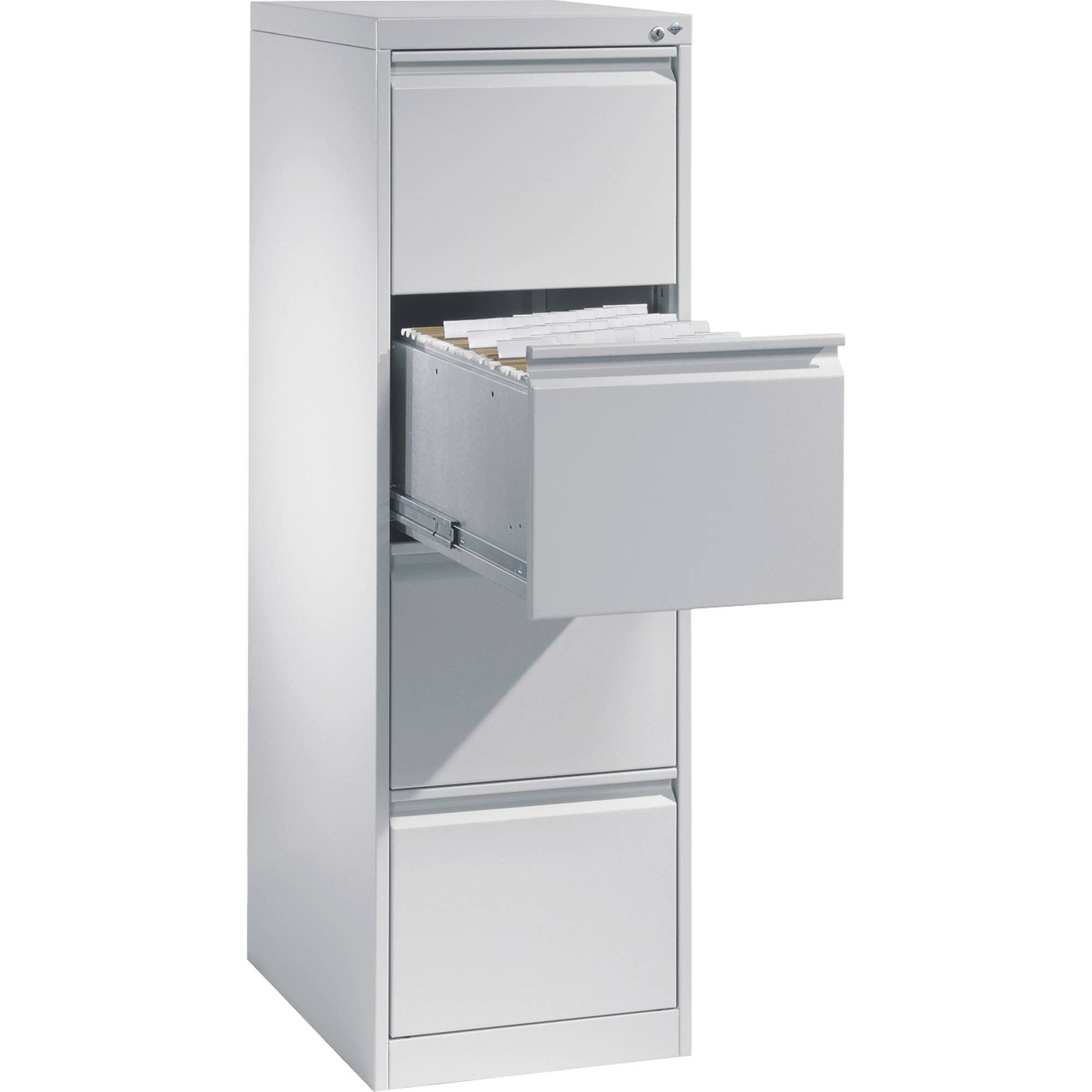 Hängeregistraturschrank ACURADO verzinkt 1-bahnig 4 Schübe lichtgrau. C+P Moebelsysteme | GmbH & CO. KG-1