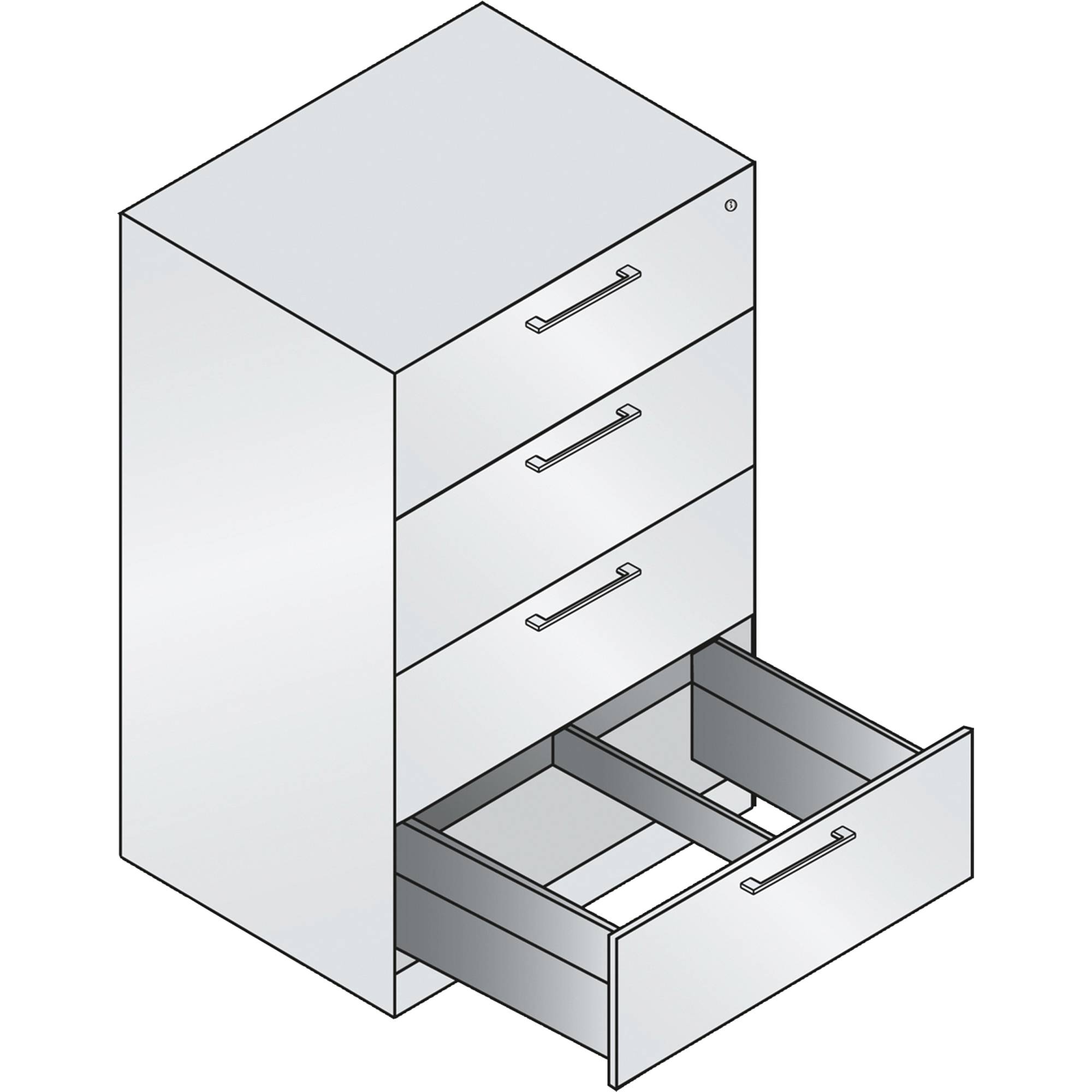 Hängeregistraturschrank Asisto A4 2bhg wsalu/wsalu-2