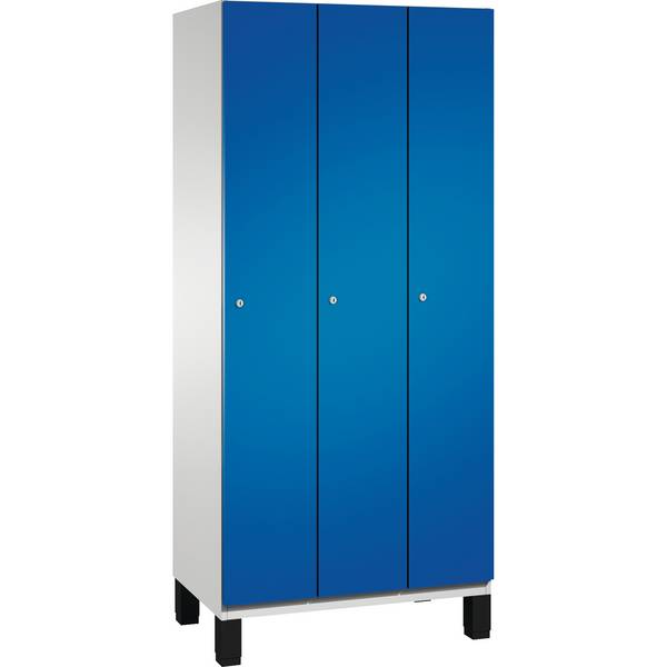 Umkleidespind Füße 3Abteile B900mm lgr/ebl