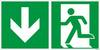 Rettungswege unten VE 10 Stk Aluminium 300 x 150 mm. H. Marahrens Sicherheits- | Industrie- u. Verkehrskenn-