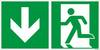 Rettungswege unten VE 10 Stk Folie 400 x 200 mm. H. Marahrens Sicherheits- | Industrie- u. Verkehrskenn- |