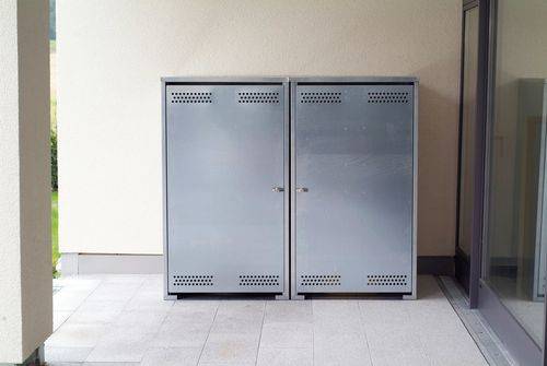 Anbau-Box Vario, verzinkt, für Mülltonnen bis 360 Liter, inkl. Rückwand-0
